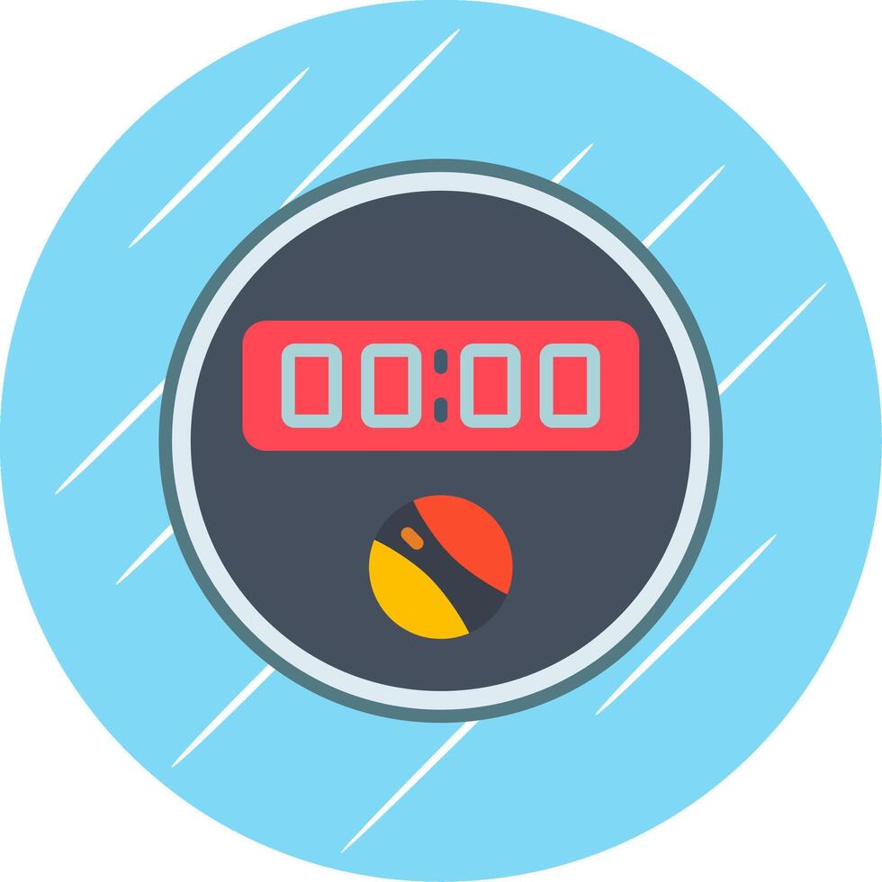 Dial Flat Circle Icon Design vector