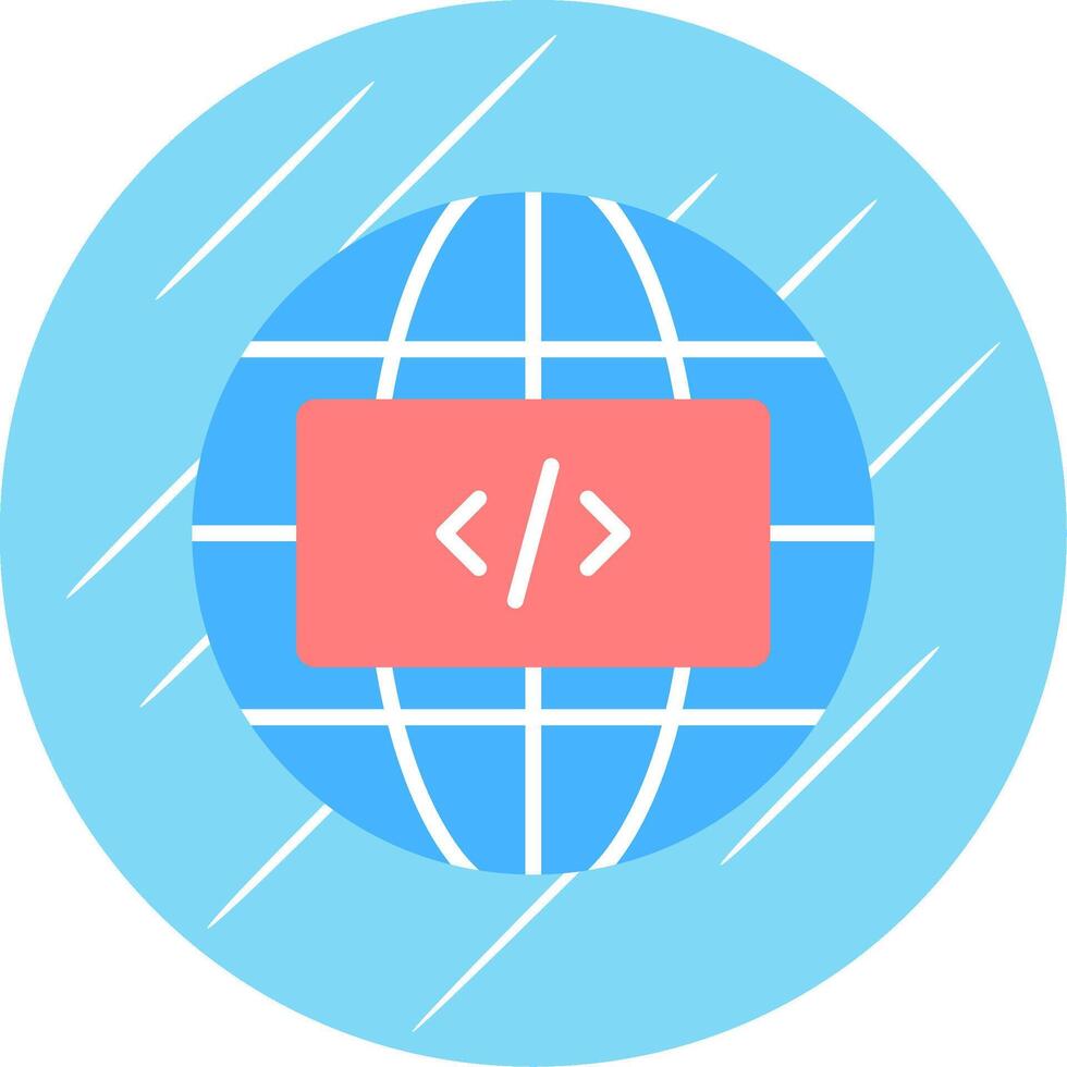 Earth Globe Flat Circle Icon Design vector