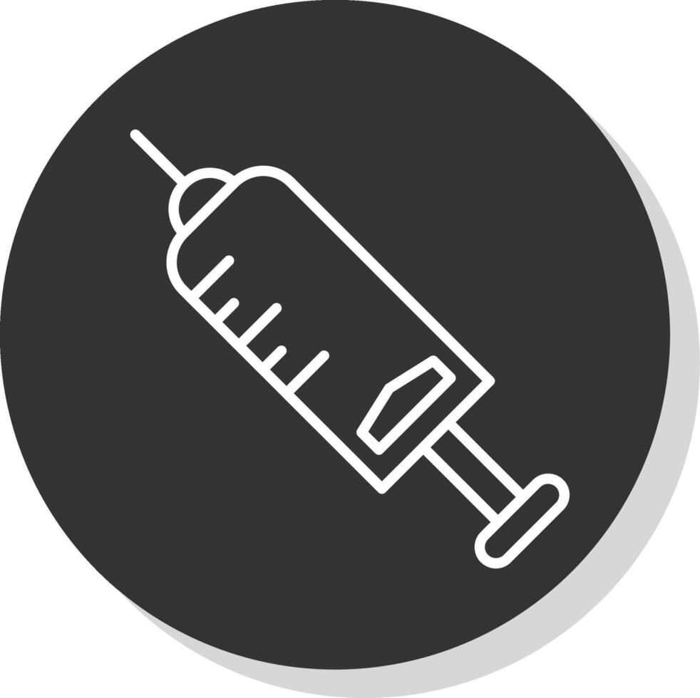 Injection Line Shadow Circle Icon Design vector