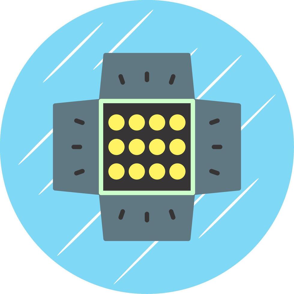 Spotlight Flat Circle Icon Design vector