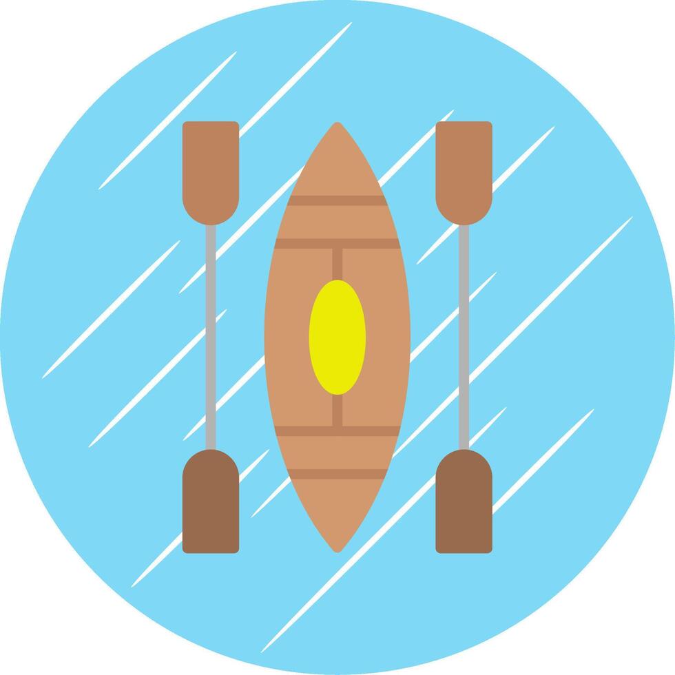 Canoe Flat Circle Icon Design vector