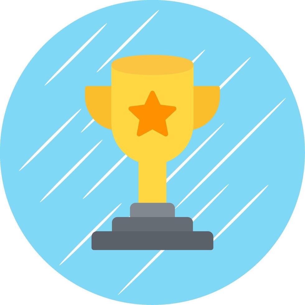 Trophy Flat Circle Icon Design vector