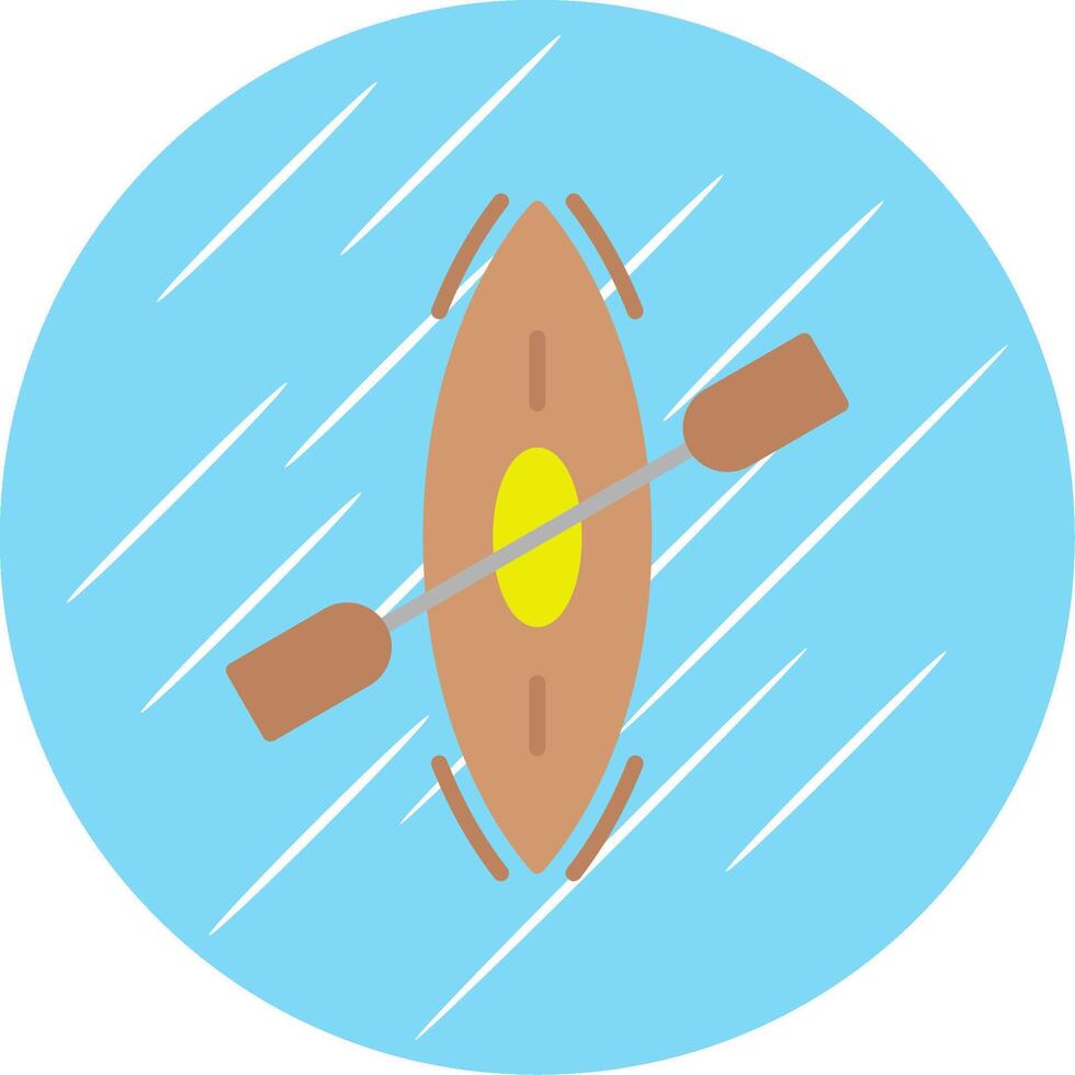 Kayak Flat Circle Icon Design vector