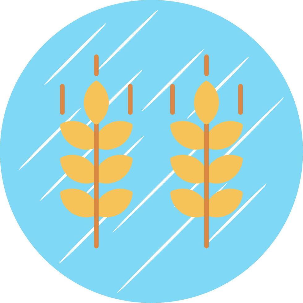 Wheat Flat Circle Icon Design vector