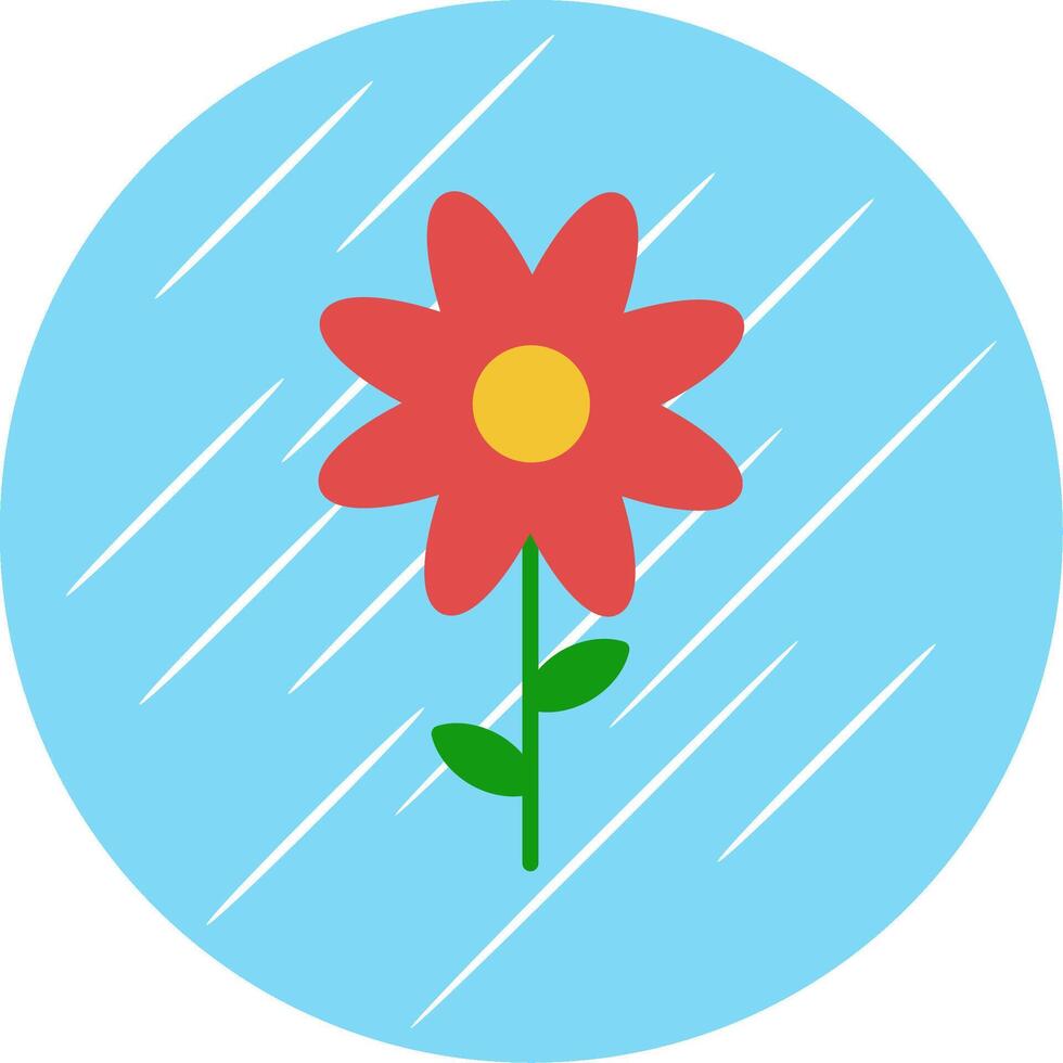 flor plano circulo icono diseño vector