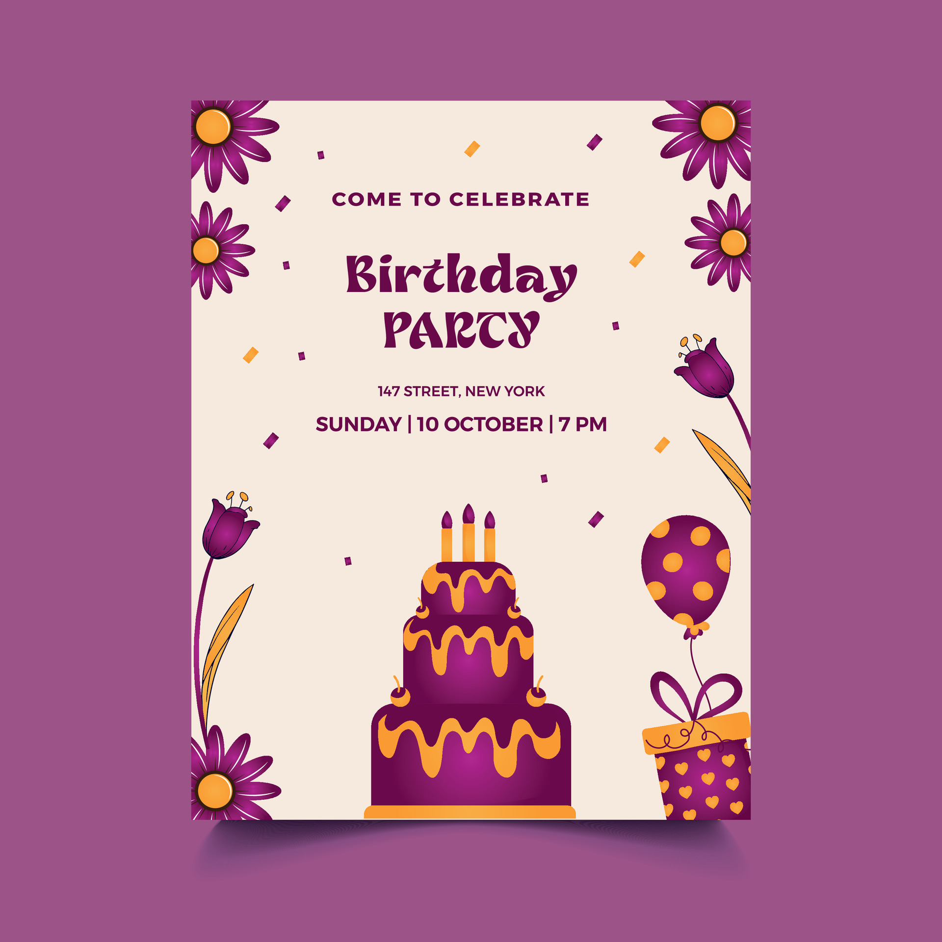 Happy birthday flyer template design 43919309 Vector Art at Vecteezy Happy birthday flyer template design 43919309 Vector Art at Vecteezy