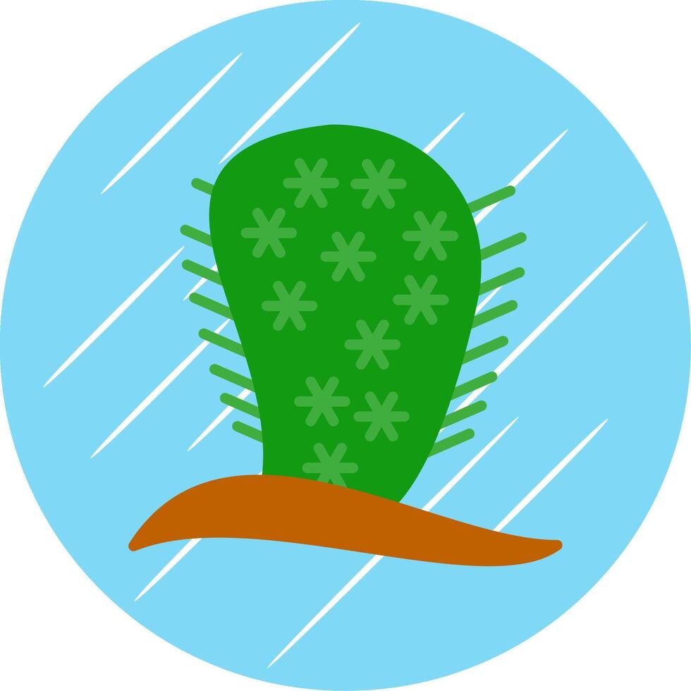 Cactus Flat Circle Icon Design vector