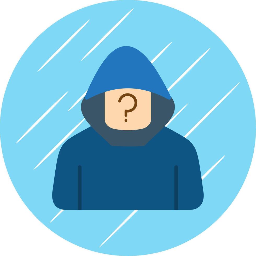 Anonymity Flat Circle Icon Design vector