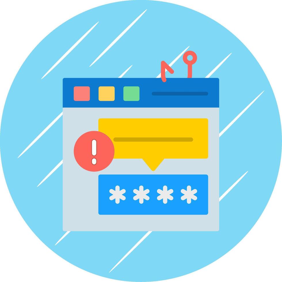 Spoofing Flat Circle Icon Design vector