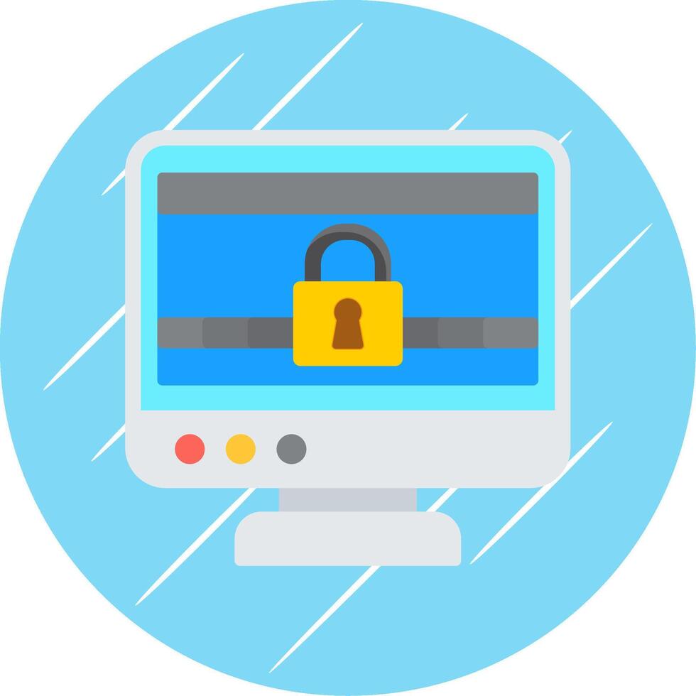 Ransomware Flat Circle Icon Design vector
