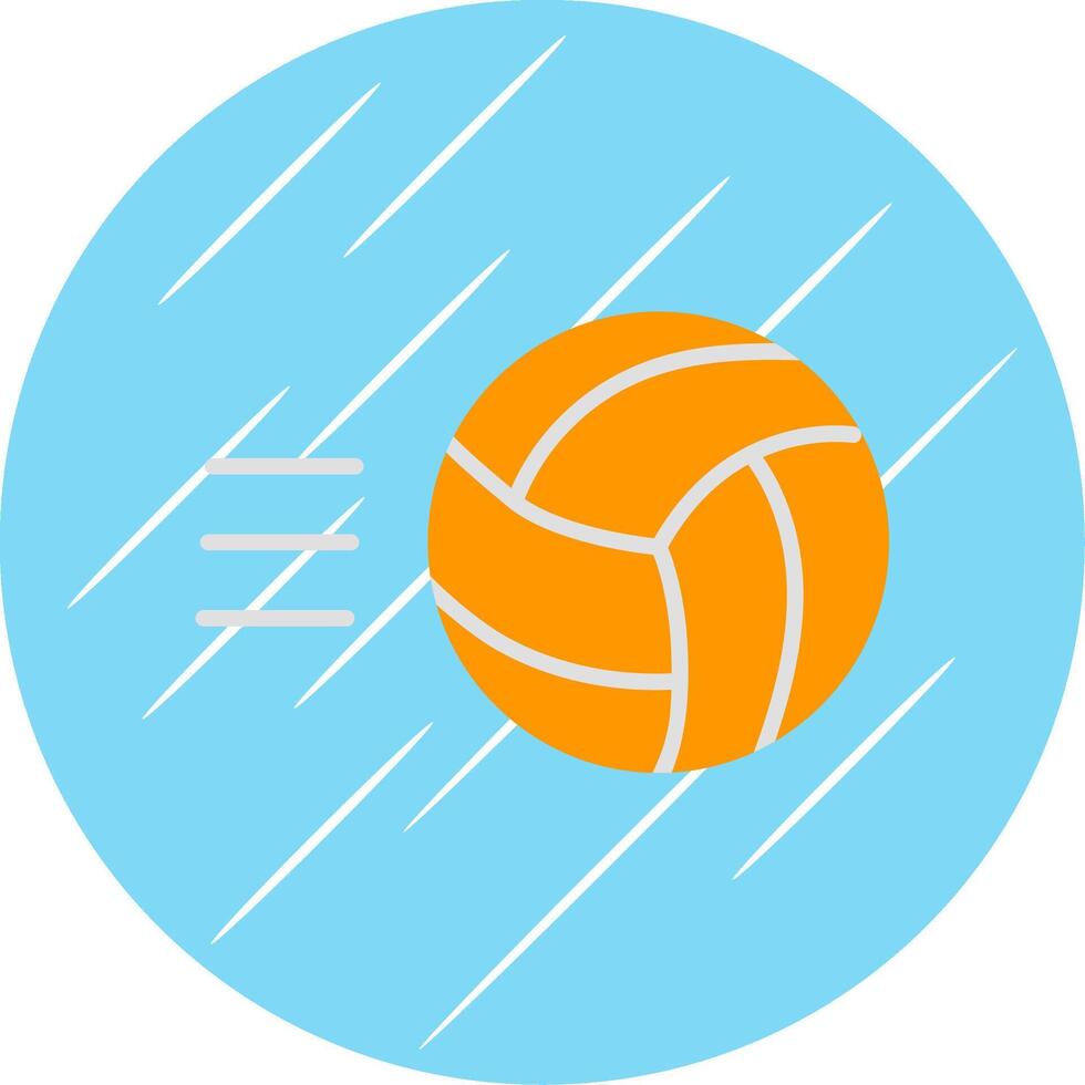 Volley Ball Flat Circle Icon Design vector