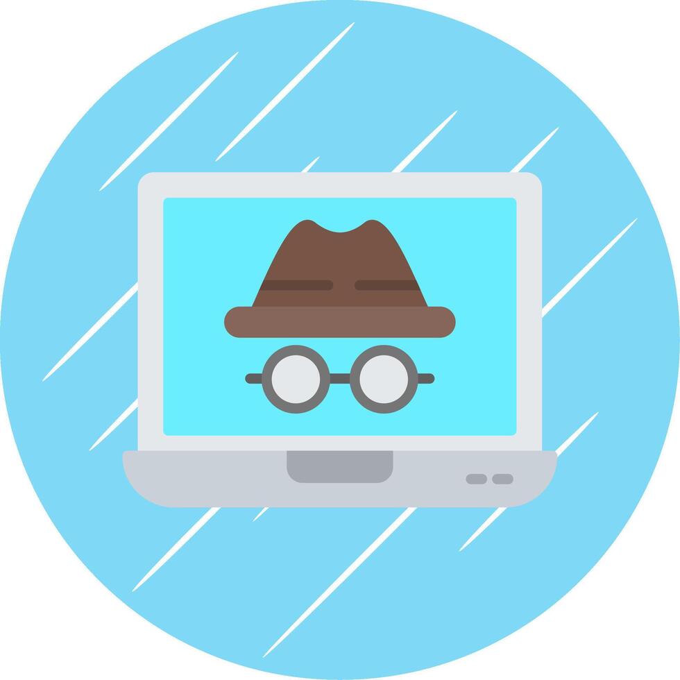 Incognito Flat Circle Icon Design vector