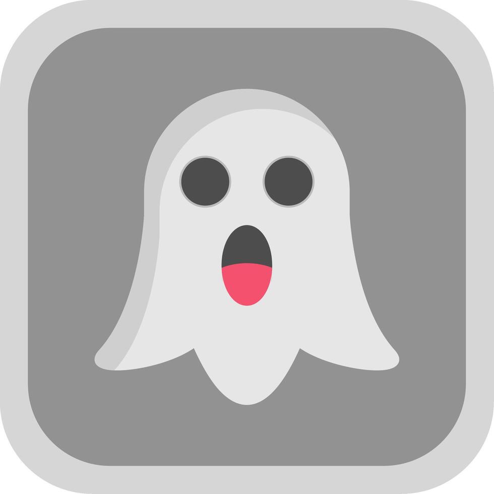 Ghost Flat round corner Icon Design vector