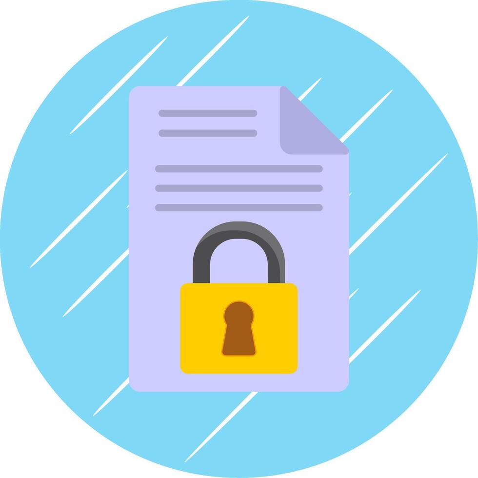 Confidentiality Flat Circle Icon Design vector
