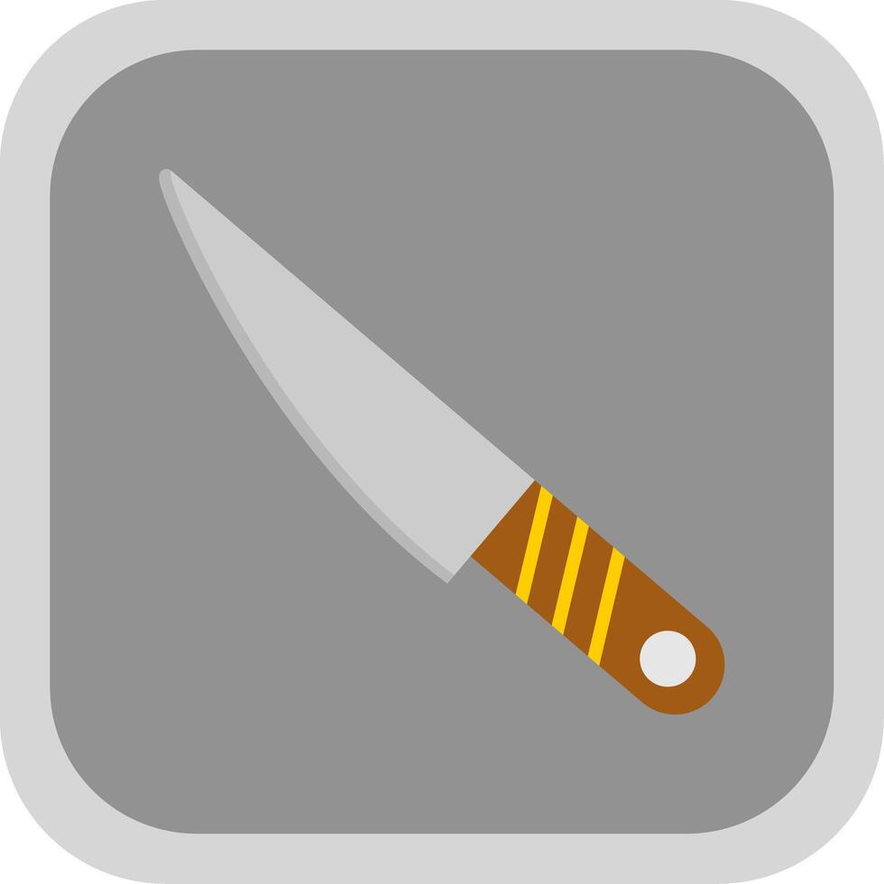 Knife Flat round corner Icon Design vector