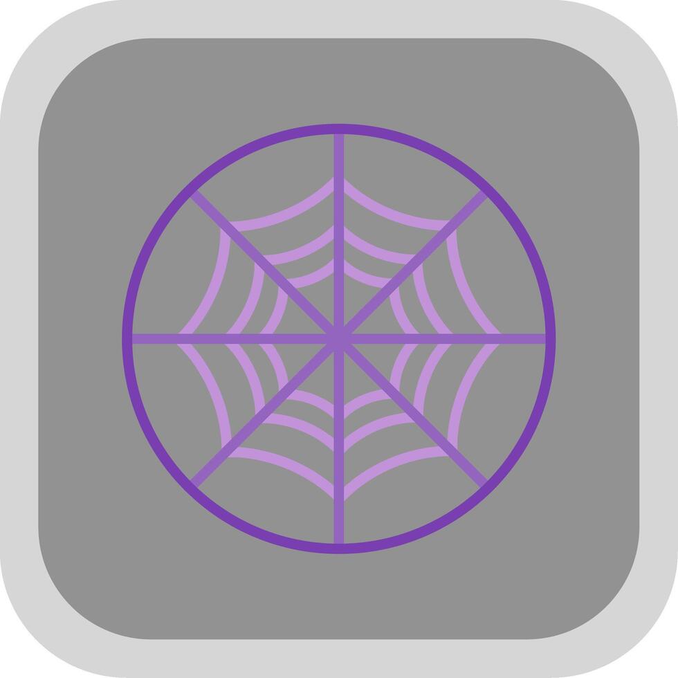 Spider Web Flat round corner Icon Design vector