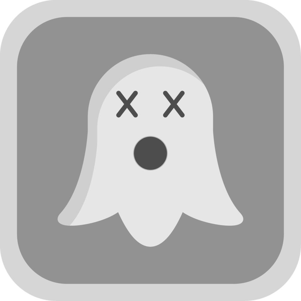 Ghost Flat round corner Icon Design vector