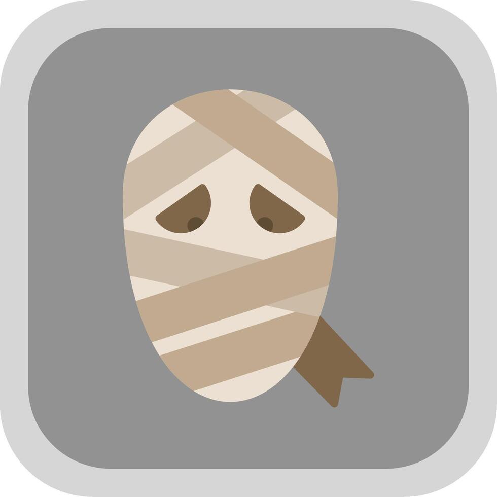 Mummy Flat round corner Icon Design vector