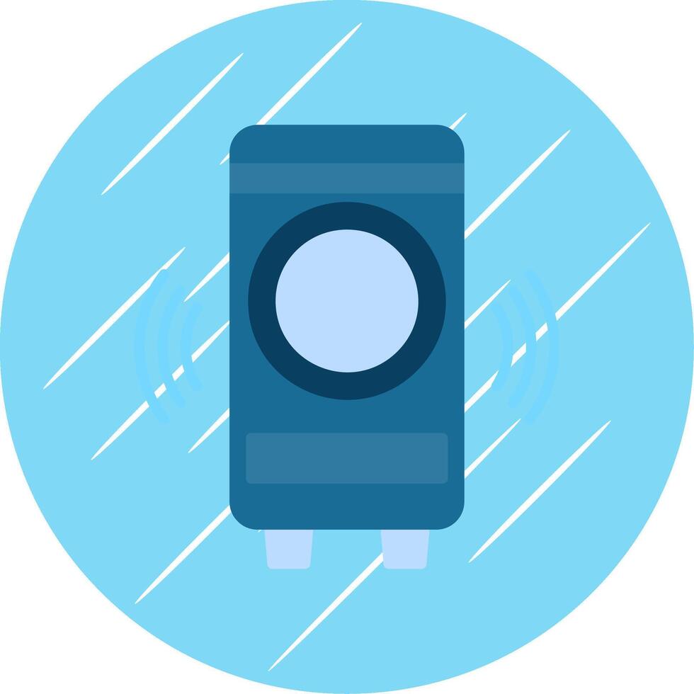 Woofer Glyph Shadow Circle Icon Design vector
