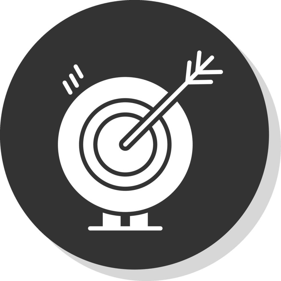 Target Glyph Shadow Circle Icon Design vector