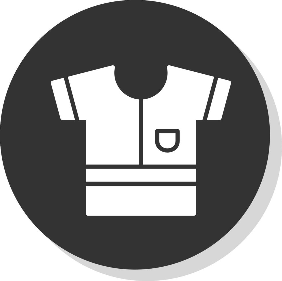Shirt Glyph Shadow Circle Icon Design vector