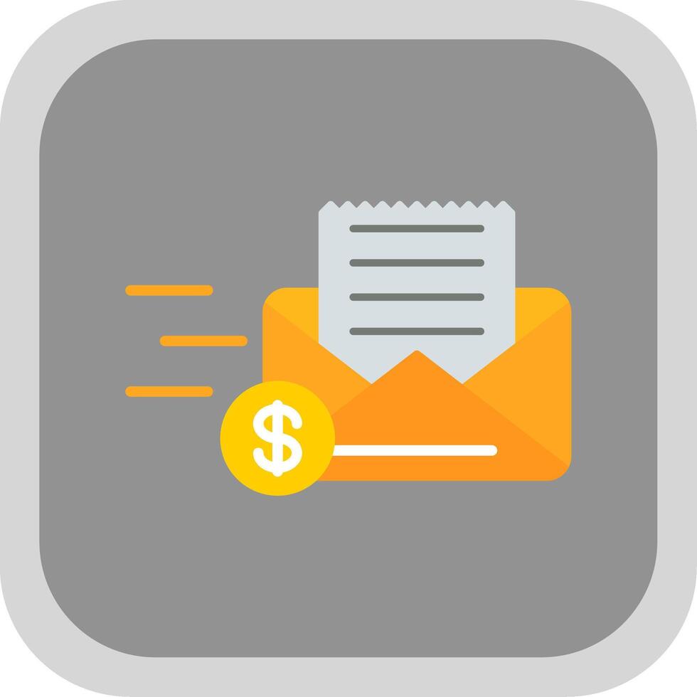 Envelope Flat round corner Icon Design vector