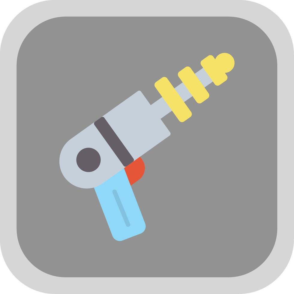 Space Gun Flat round corner Icon Design vector