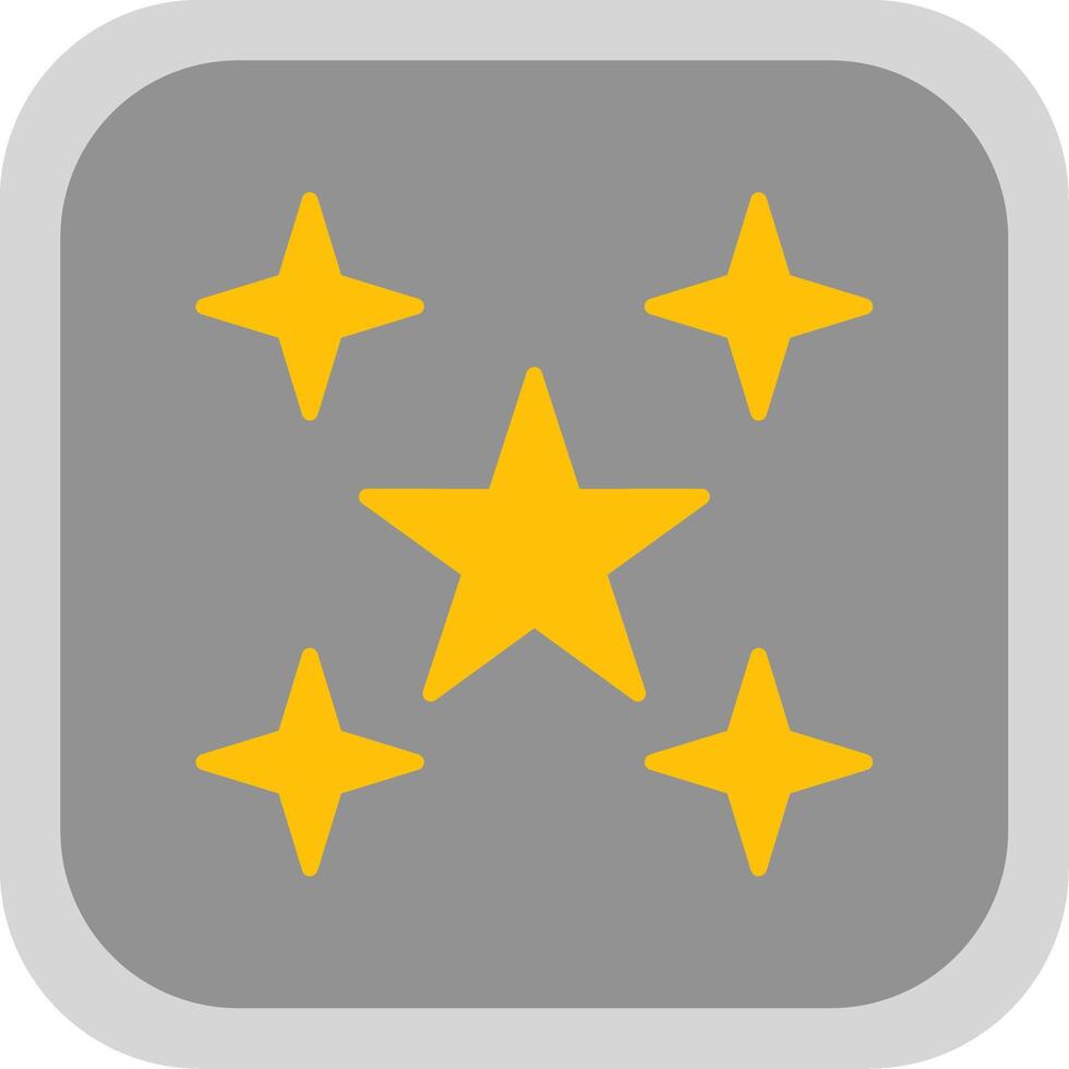 Stars Flat round corner Icon Design vector