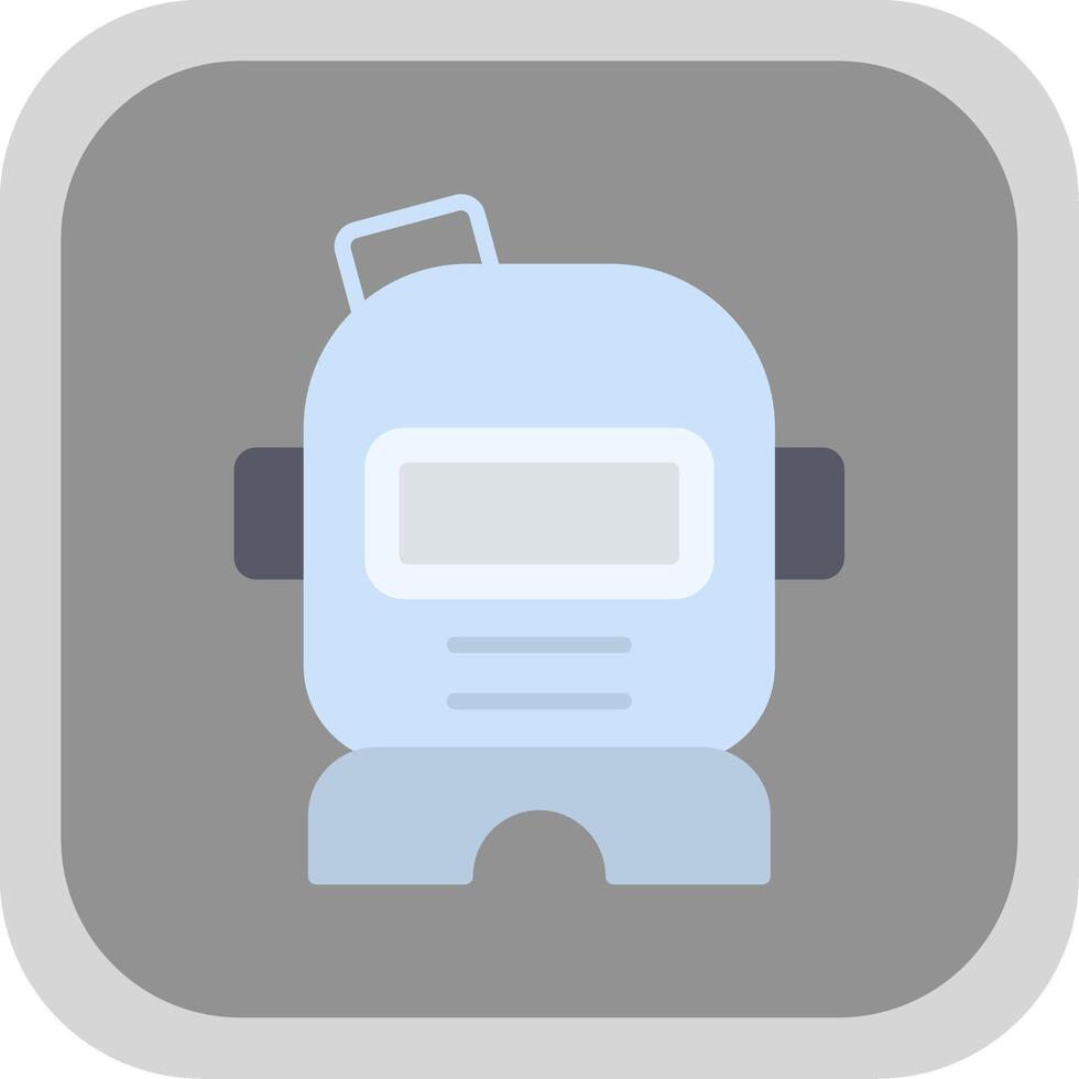 Astronaut Helmet Flat round corner Icon Design vector