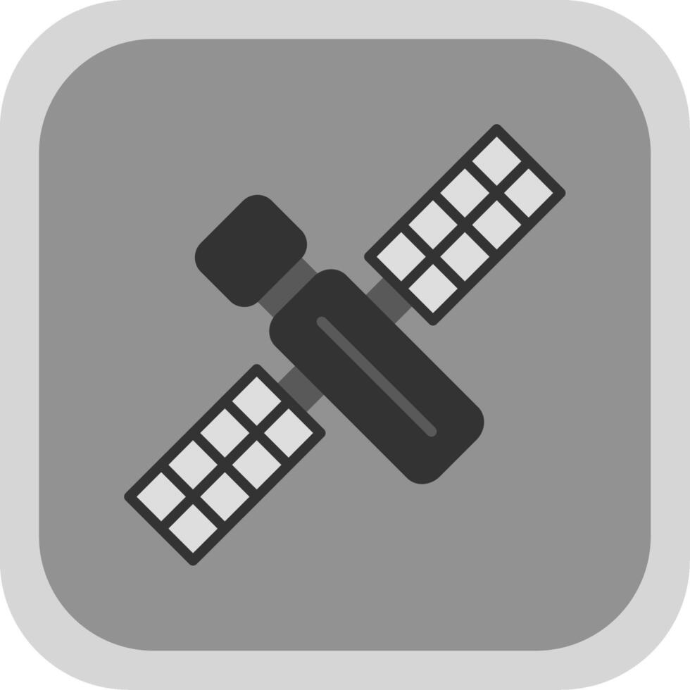 Satelite Flat round corner Icon Design vector