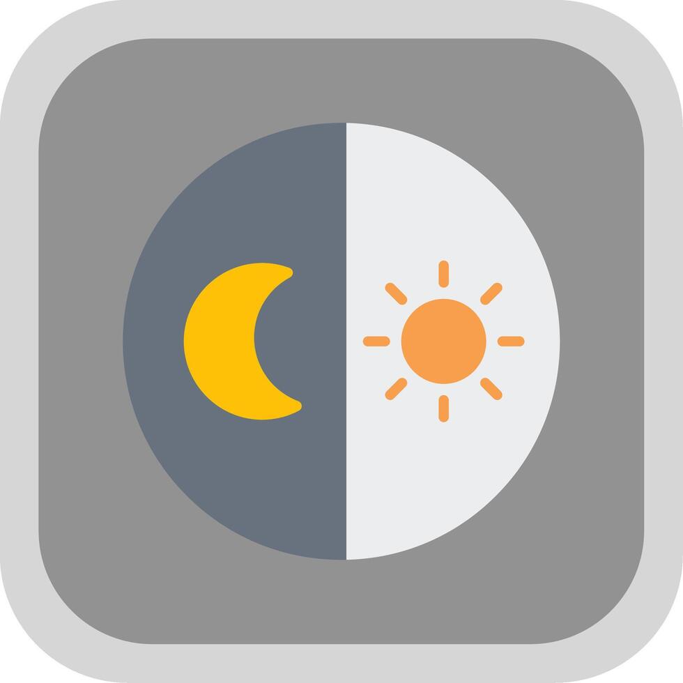 Day And Night free Flat round corner Icon Design vector