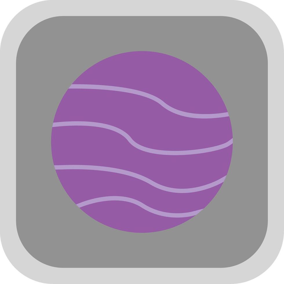 Planet Flat round corner Icon Design vector