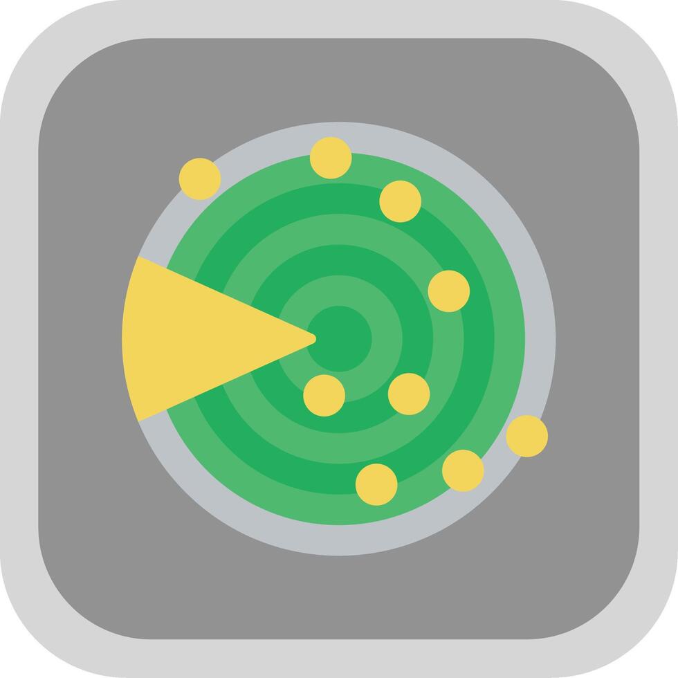 Sonar Flat round corner Icon Design vector