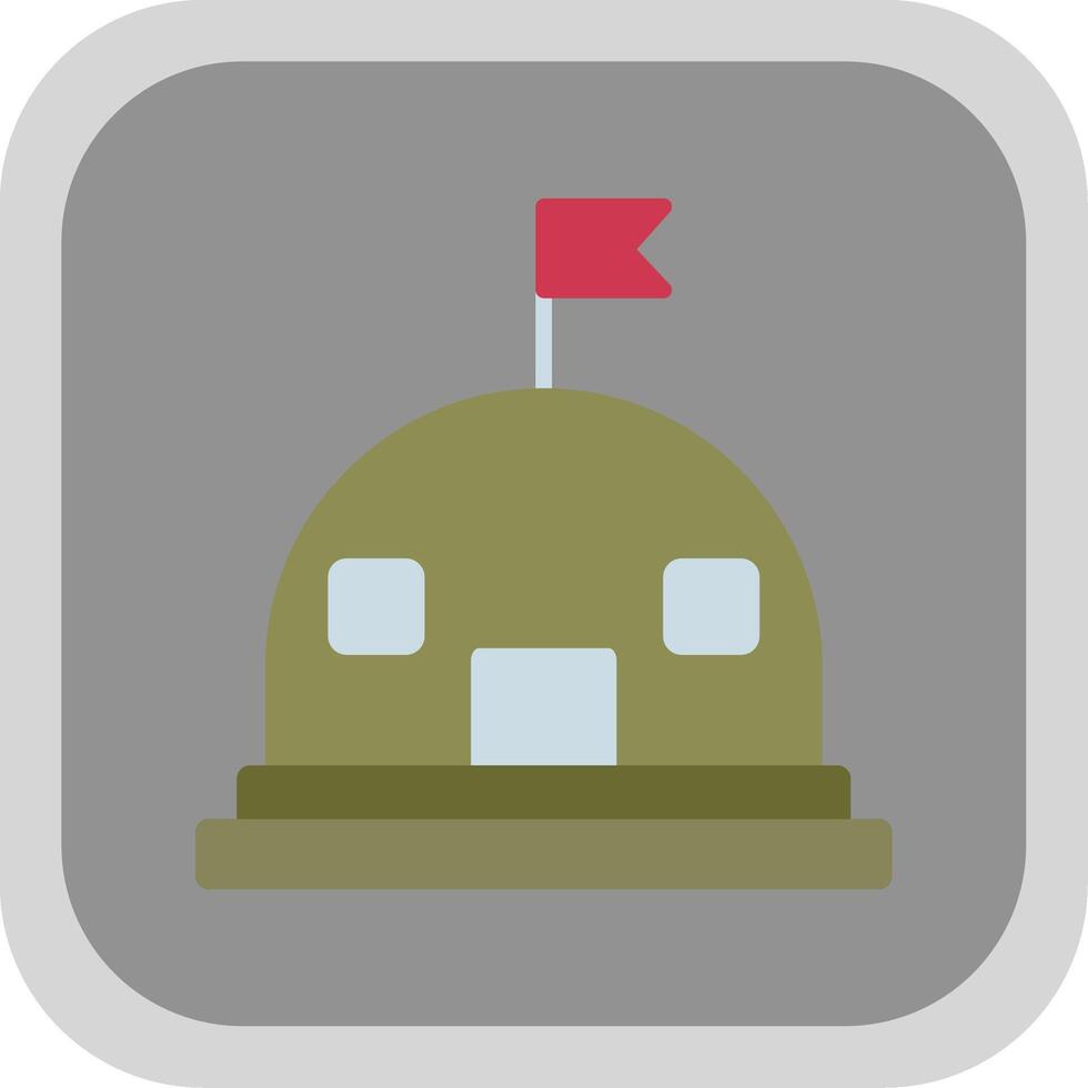 Base Flat round corner Icon Design vector