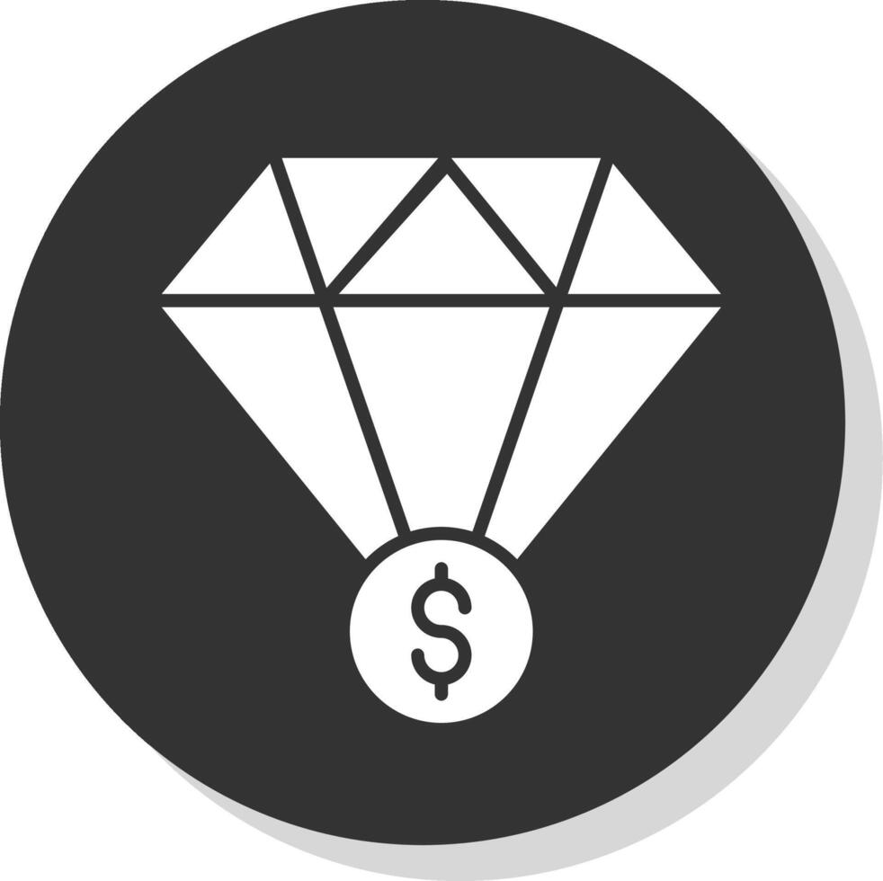 Value Glyph Shadow Circle Icon Design vector