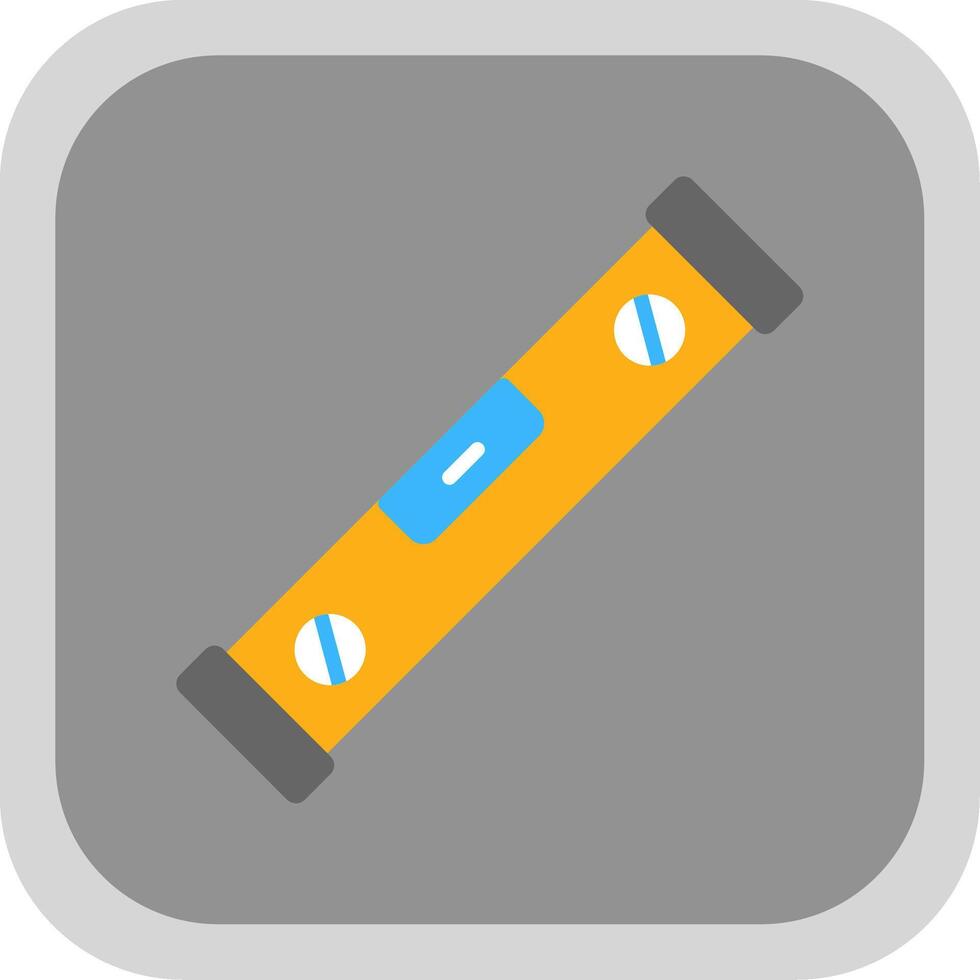 Spirit Level Flat round corner Icon Design vector