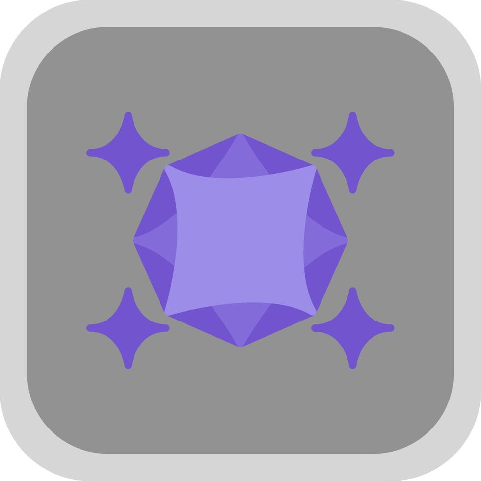 Sapphire Flat round corner Icon Design vector