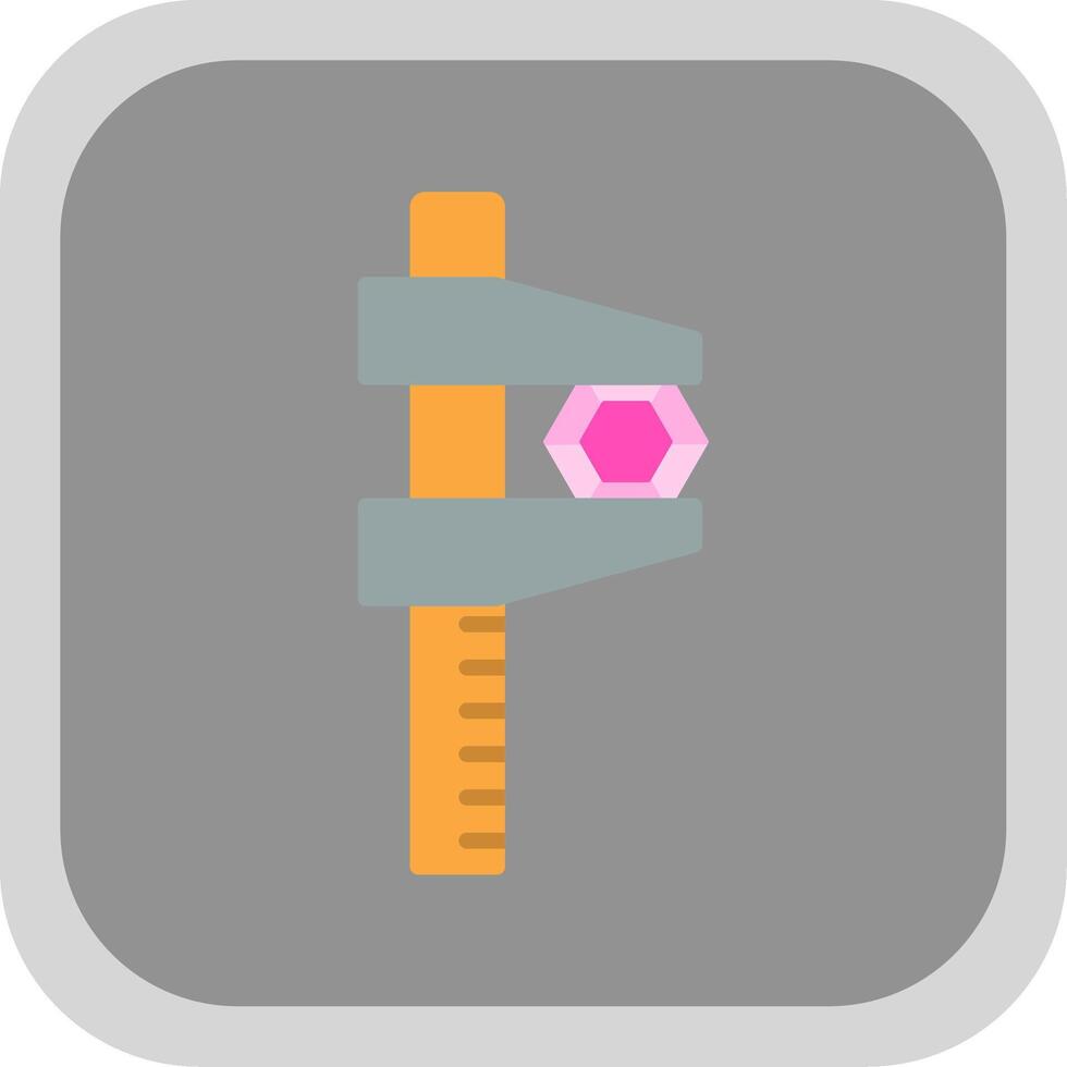 Caliper Flat round corner Icon Design vector