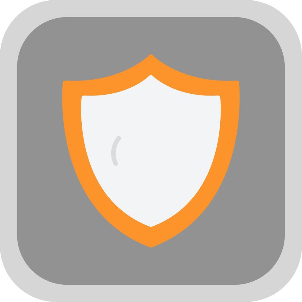 Security Shield Flat round corner Icon Design vector