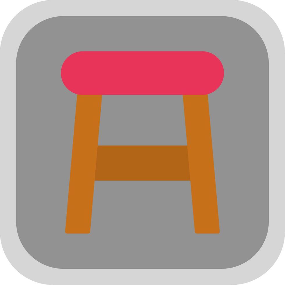 Stool Flat round corner Icon Design vector