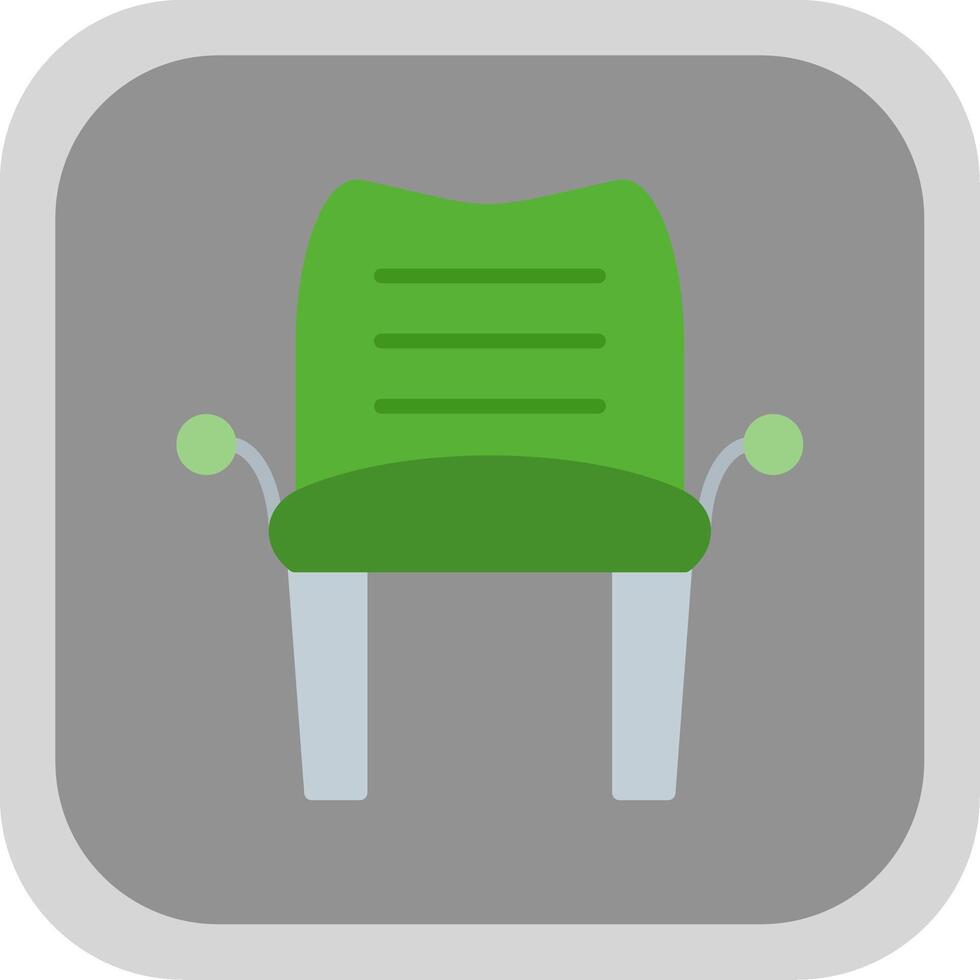 Armchair Flat round corner Icon Design vector