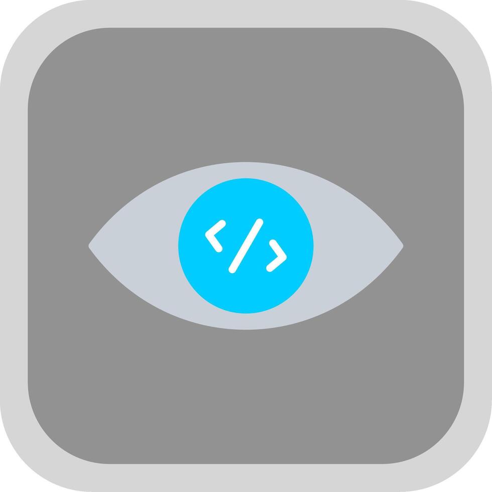 Vision Flat round corner Icon Design vector