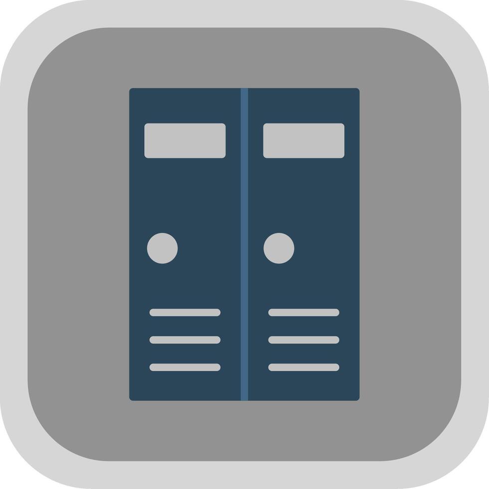 Lockers Flat round corner Icon Design vector