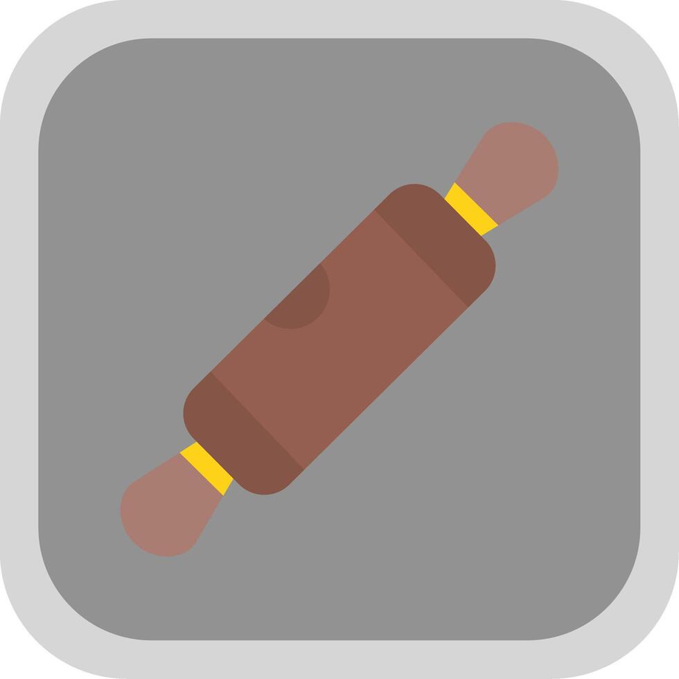 Rolling Pin Flat round corner Icon Design vector