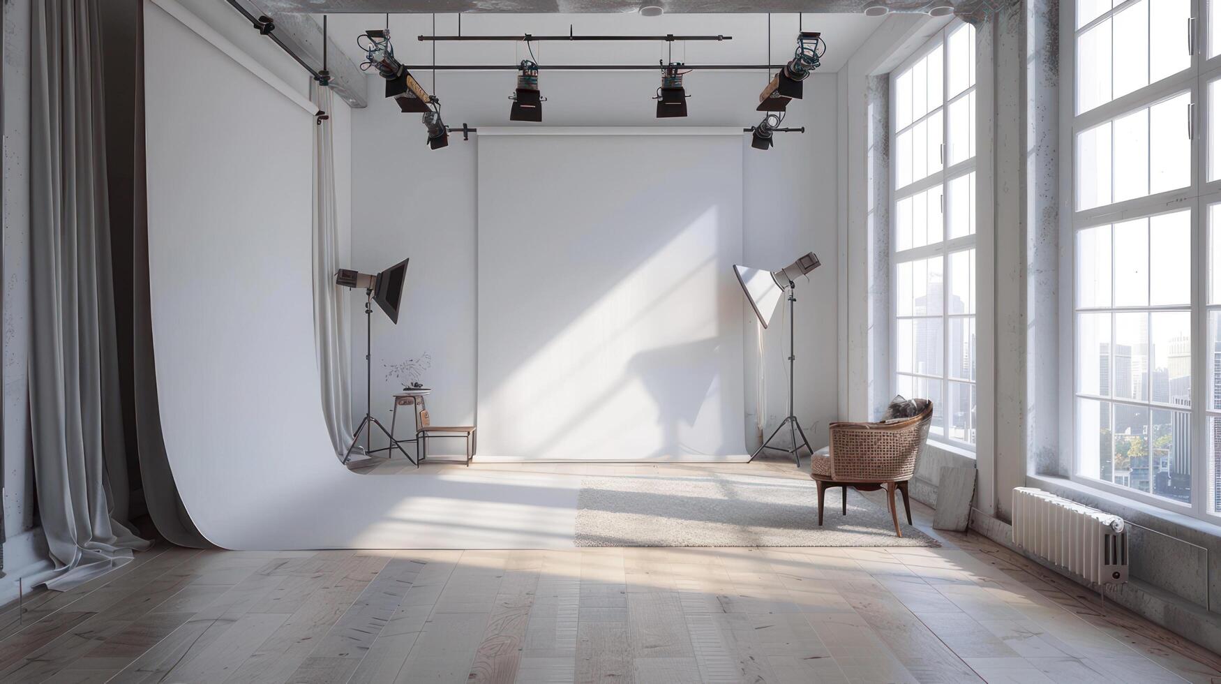 Elegant studio photo room background