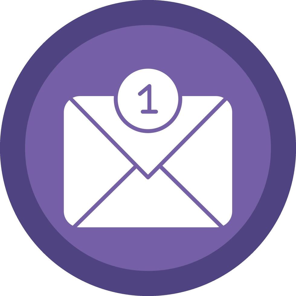 Email Glyph Due Circle Icon Design vector