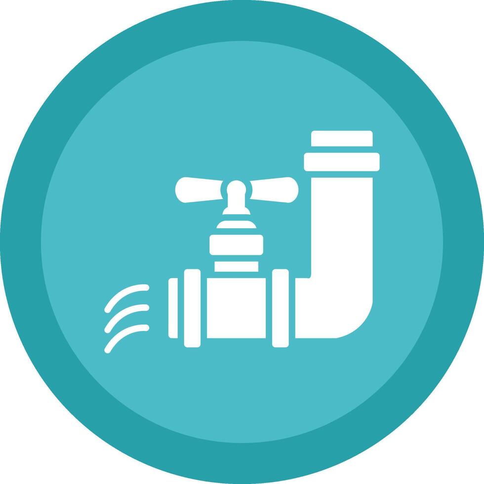 Water Supply Glyph Due Circle Icon Design vector