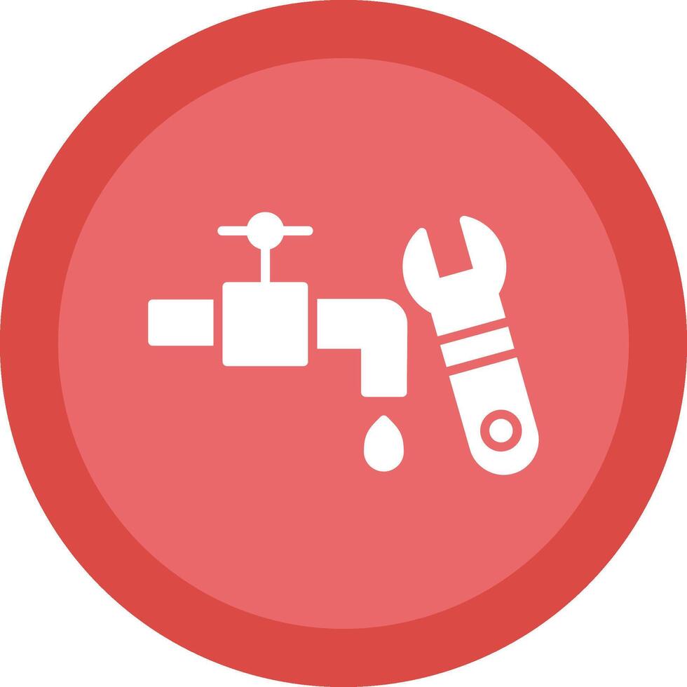 Plumbing Glyph Due Circle Icon Design vector