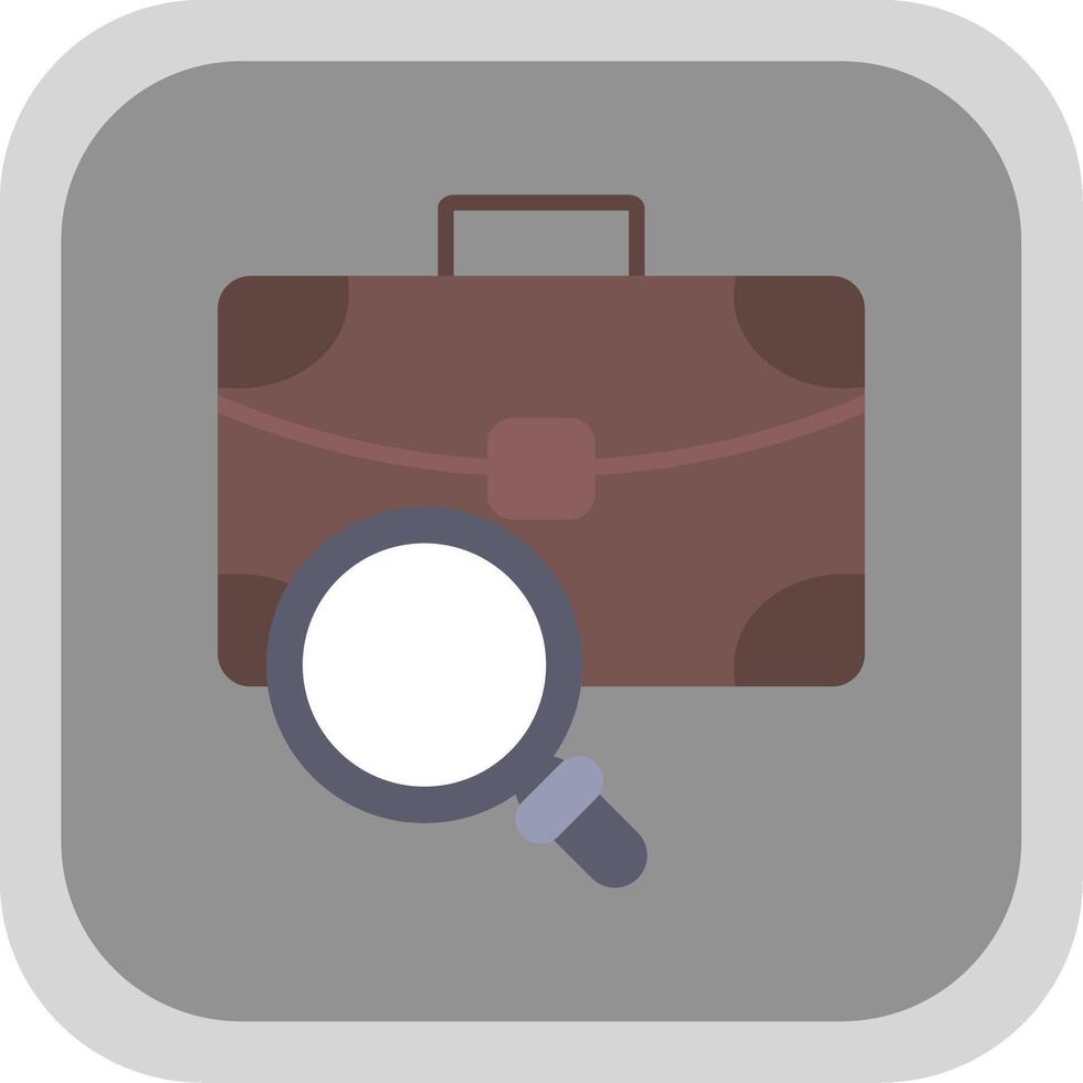 Briefcase Flat round corner Icon Design vector