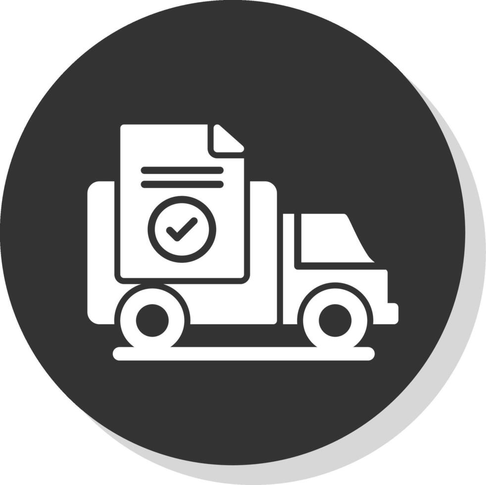 Proof Of Delivery Glyph Shadow Circle Icon Design vector